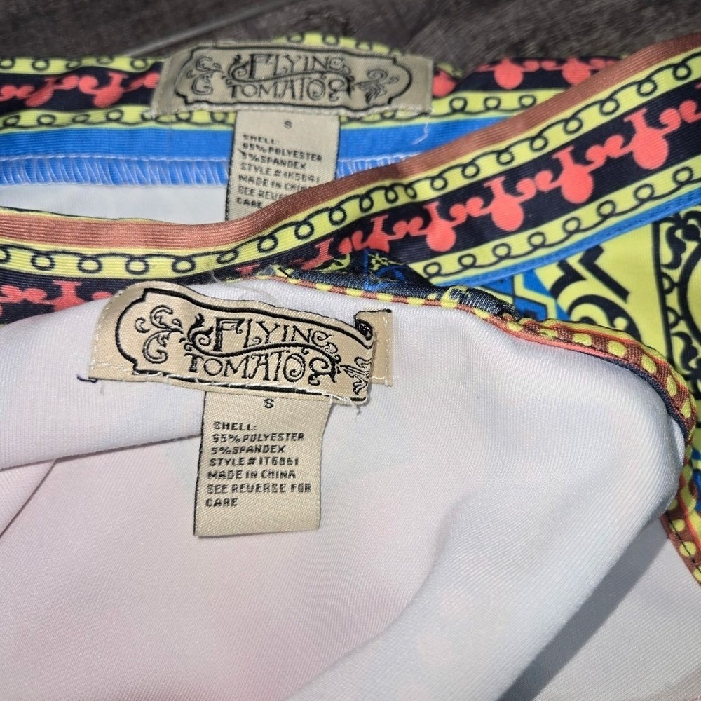 Flying Tomato SzS Bold Neon Colorful Handerkerchief Summer Festival Matching Set - Picture 4 of 4
